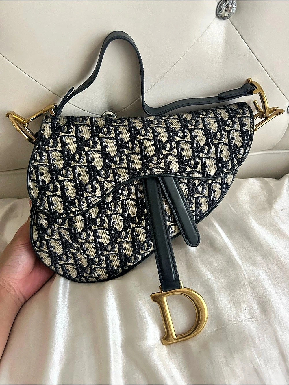 Dior Saddle Bag Black & Blue